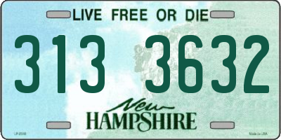NH license plate 3133632