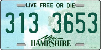NH license plate 3133653