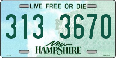 NH license plate 3133670