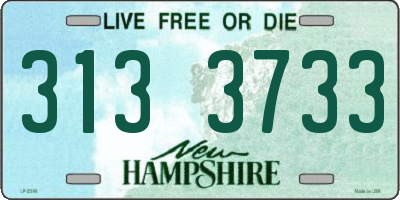 NH license plate 3133733