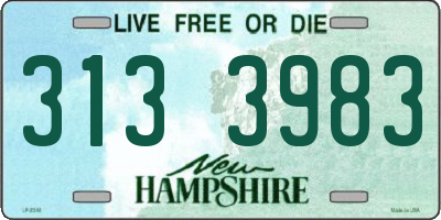 NH license plate 3133983