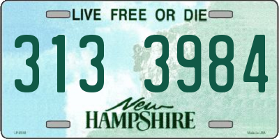 NH license plate 3133984