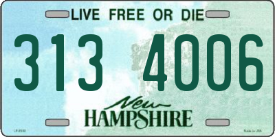 NH license plate 3134006