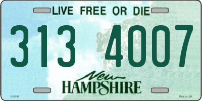 NH license plate 3134007