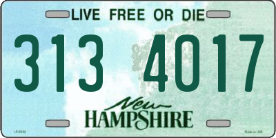 NH license plate 3134017