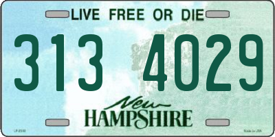 NH license plate 3134029