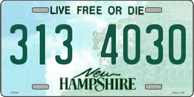 NH license plate 3134030