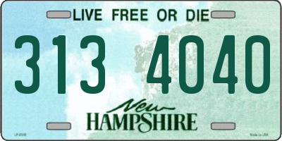 NH license plate 3134040