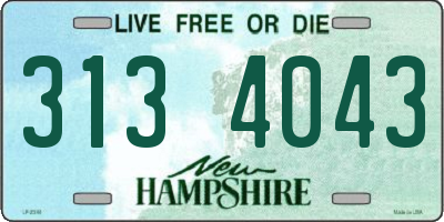 NH license plate 3134043
