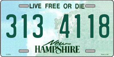 NH license plate 3134118