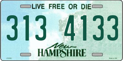 NH license plate 3134133