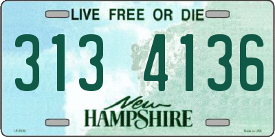 NH license plate 3134136