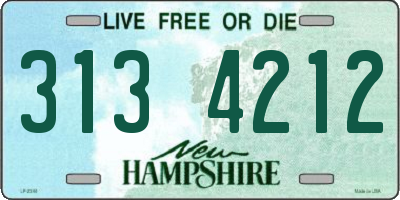 NH license plate 3134212