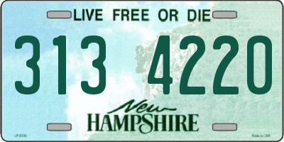 NH license plate 3134220