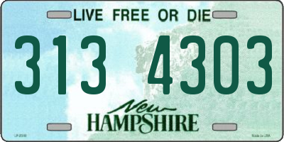 NH license plate 3134303