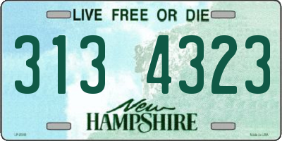 NH license plate 3134323