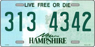 NH license plate 3134342