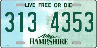 NH license plate 3134353