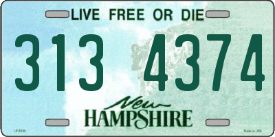 NH license plate 3134374