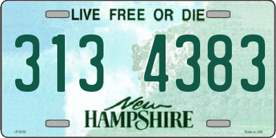 NH license plate 3134383