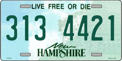 NH license plate 3134421