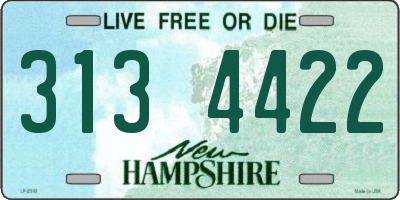 NH license plate 3134422