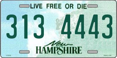 NH license plate 3134443