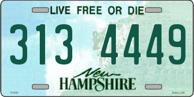 NH license plate 3134449