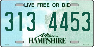 NH license plate 3134453