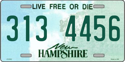 NH license plate 3134456