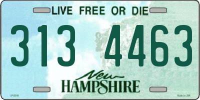 NH license plate 3134463