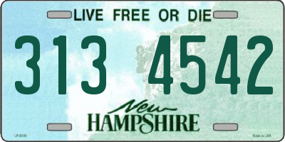 NH license plate 3134542