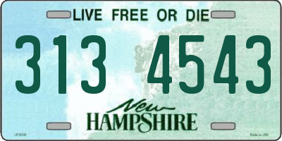 NH license plate 3134543