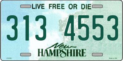 NH license plate 3134553