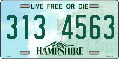 NH license plate 3134563
