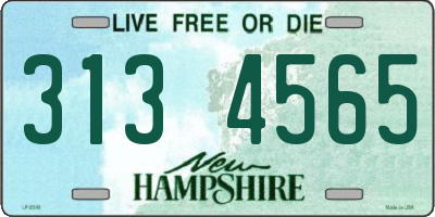 NH license plate 3134565
