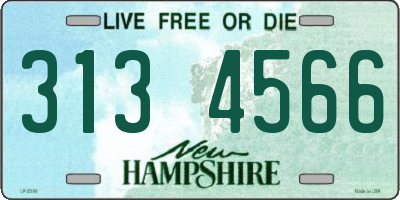 NH license plate 3134566