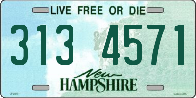 NH license plate 3134571
