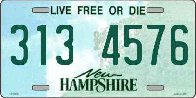 NH license plate 3134576