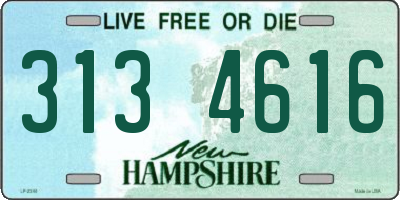 NH license plate 3134616