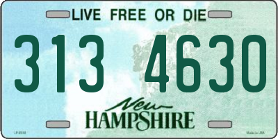 NH license plate 3134630