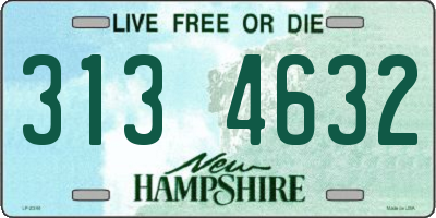 NH license plate 3134632