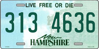 NH license plate 3134636