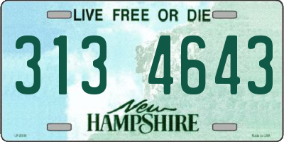 NH license plate 3134643
