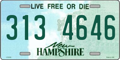 NH license plate 3134646