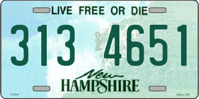 NH license plate 3134651