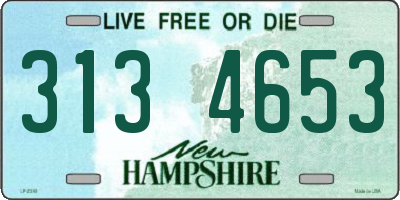 NH license plate 3134653