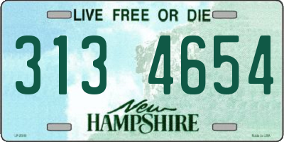 NH license plate 3134654