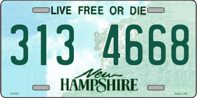 NH license plate 3134668