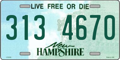 NH license plate 3134670